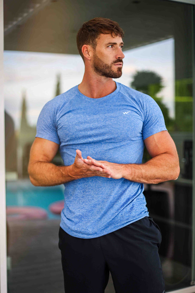 TSHIRT À MANCHE COURTE BLEU Collection seamless