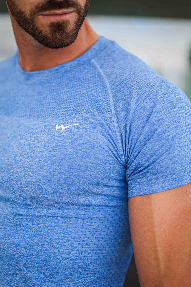 TSHIRT À MANCHE COURTE BLEU Collection seamless